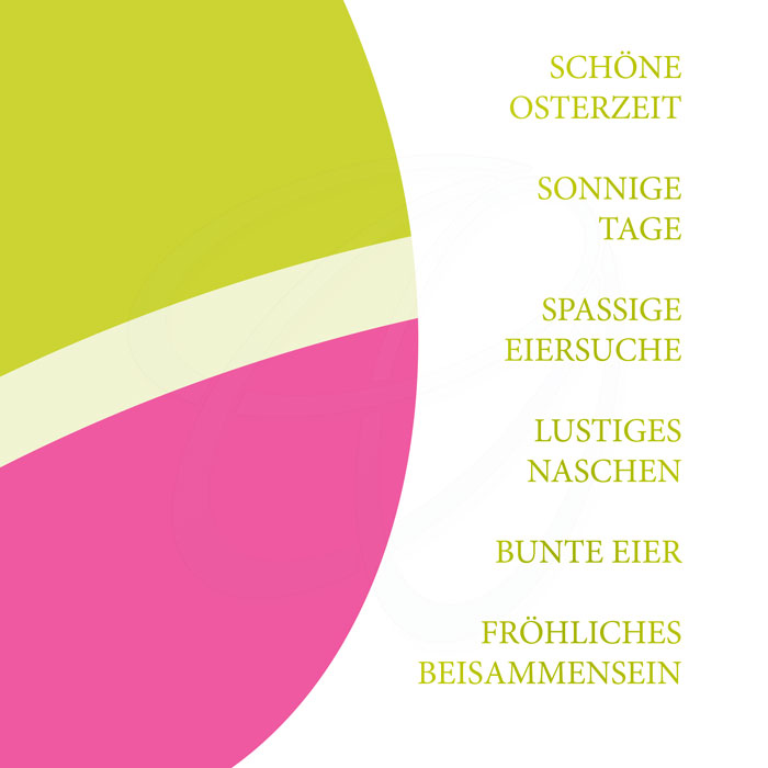 Knallige pink grüne Osterkarte, Detail 01, Artikel-Nr.: O-101