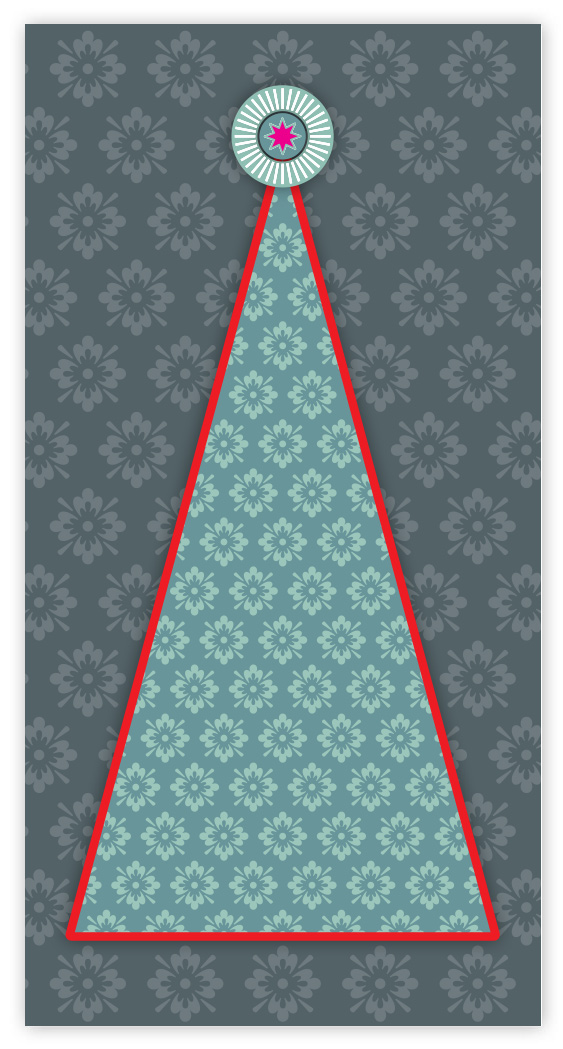 Weihnachtskarte mit grau Musterbaum, Artikel-Nr.: W-007.1