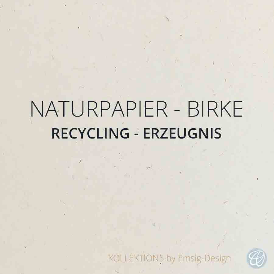 Naturpapier Birke (Recycling-Produkt) bei Kollektion5
