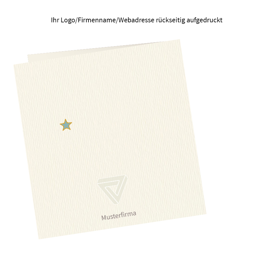 Weihnachtskarte mit light-mint Sternrosette, Artikel-Nr.: WQ-009