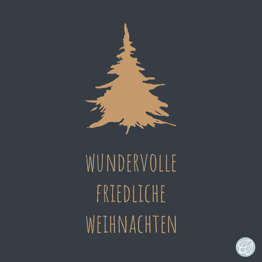 Weihnachtskarte gold Tanne, Artikel-Nr.: WQ-070.2