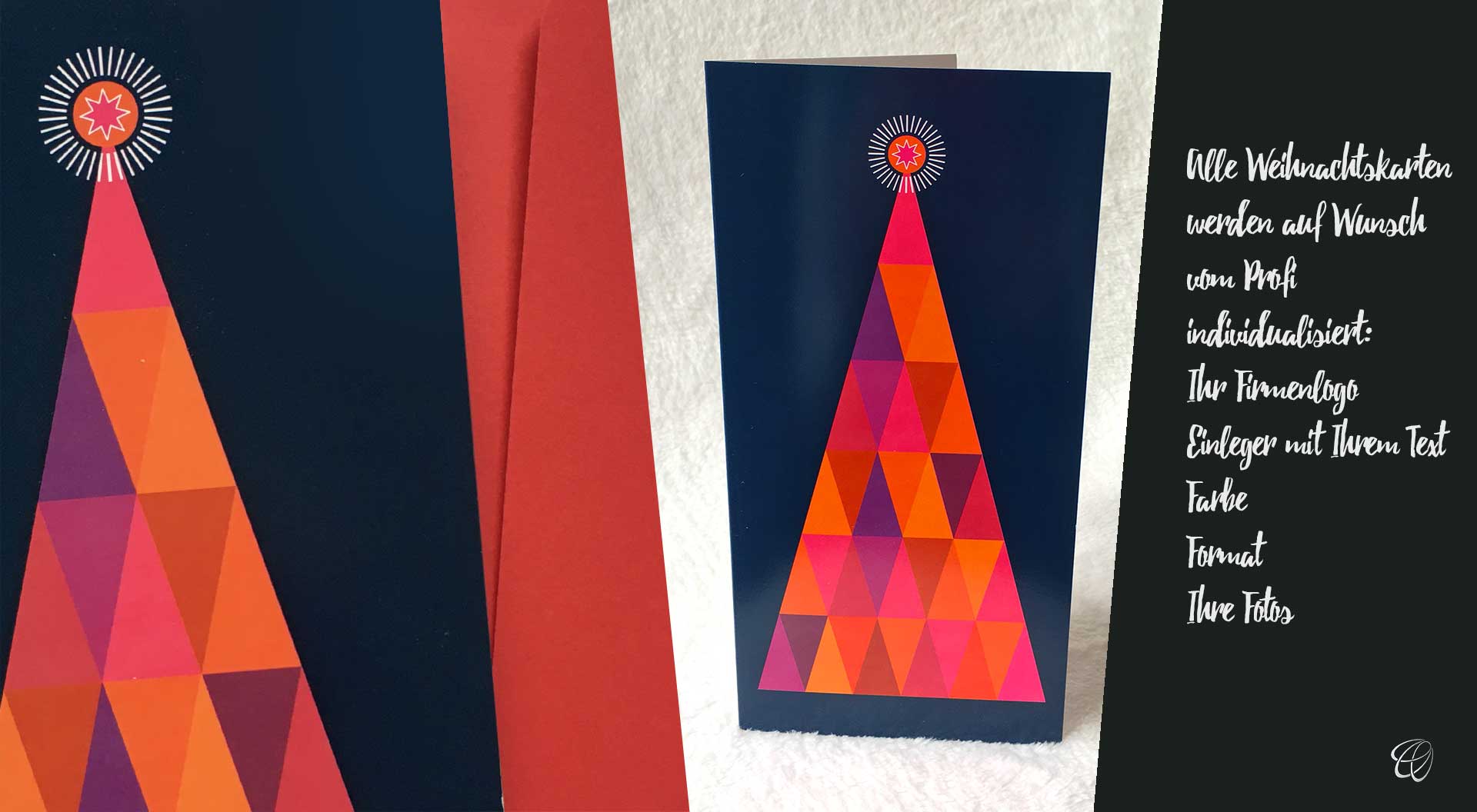 ICG Weihnachtskarte Für Schwiegertochter – Rot/goldener Weihnachtsbaum, Mit Umschlag, 127x230 Mm