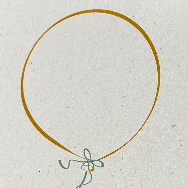 Quadratische Glückwunschkarte mit Luftballon, Artikel-Nr.: GQ-001