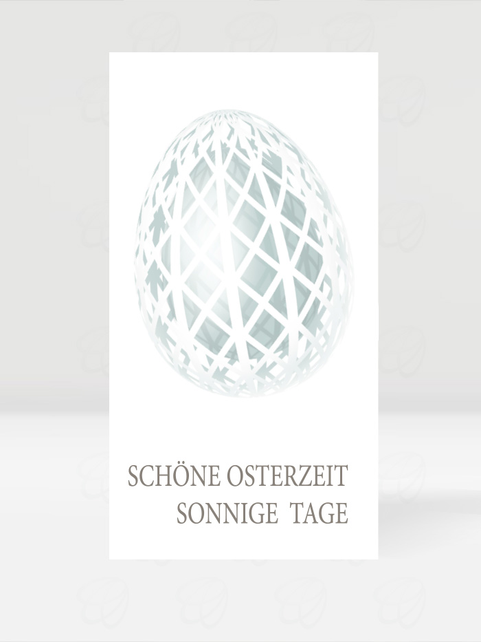 Originelle schöne Osterkarte mit hauchzarter Eigrafik, Artikel-Nr: O-102.4