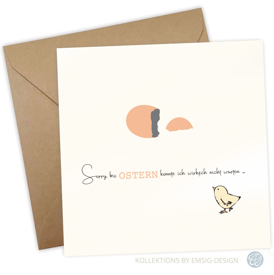 Kleines Küken und Ostergruß, Artikel-Nr: OQ-004.1