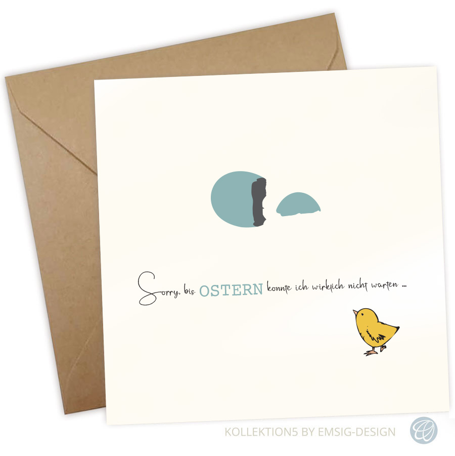 Kleines Küken und Ostergruß, Artikel-Nr: OQ-004